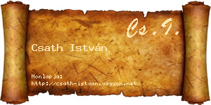 Csath István névjegykártya