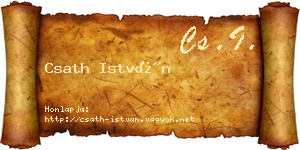 Csath István névjegykártya