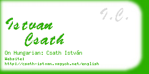istvan csath business card