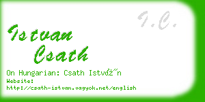 istvan csath business card